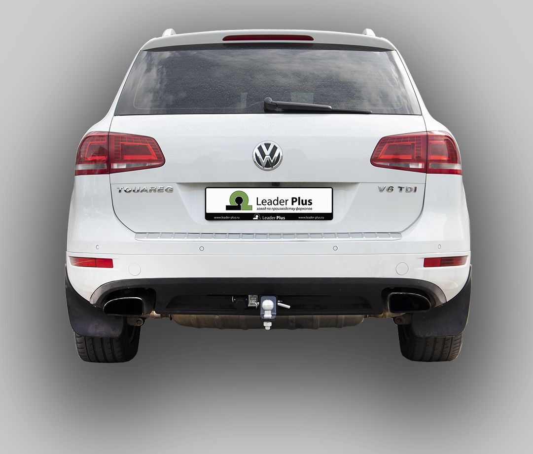 Фаркоп Лидер-Плюс для Volkswagen Touareg I (7LA,7P5) 2002-2010 (Шар вставка 50х50). Артикул V124-E