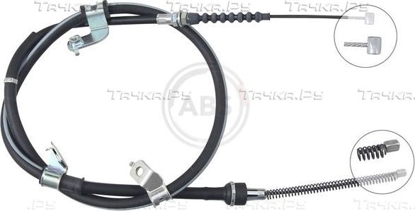 Трос ручника (тросик ручного тормоза) ABS. Артикул K14967