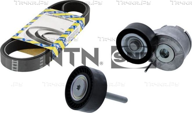 Приводной ремень поликлиновой с роликами (комплект) NTN / SNR для Fiat Fiorino III 2007-2026. Артикул KA858.07