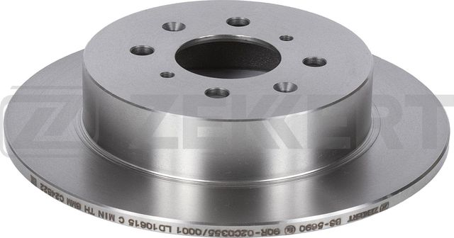 Тормозной диск Zekkert задний для Isuzu Gemini III 1990-1993. Артикул BS-5690