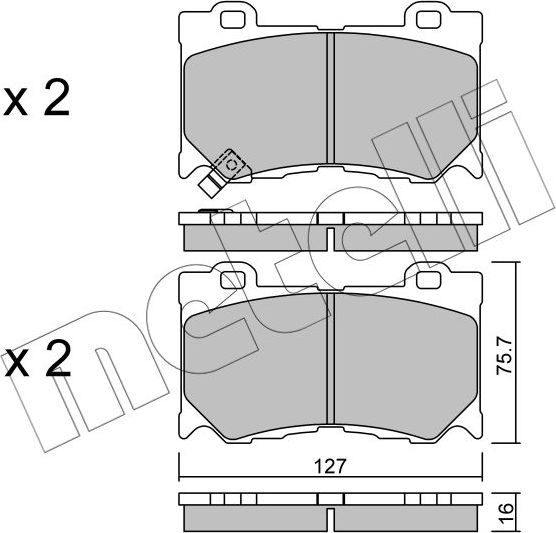 Тормозные колодки Metelli. Артикул 22-1029-0