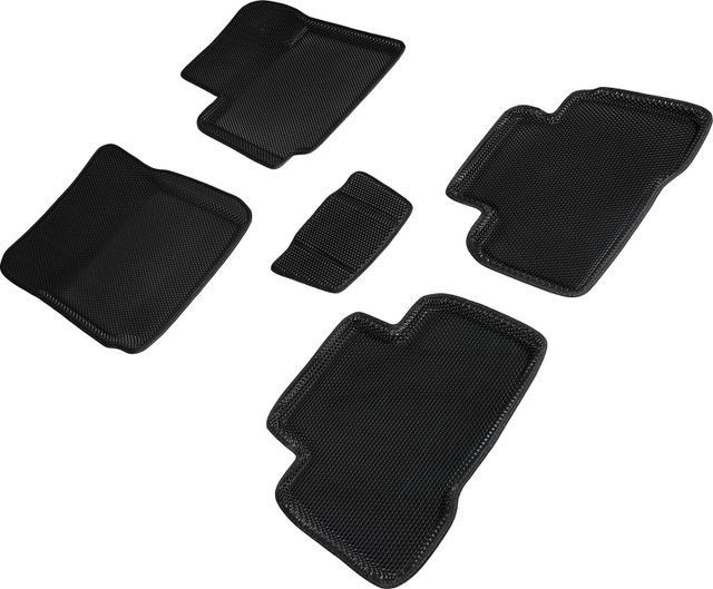 Коврики Seintex 3D EVA Соты для салона Suzuki SX4 I 2006-2013 ЧЕРНЫЕ. Артикул 95443