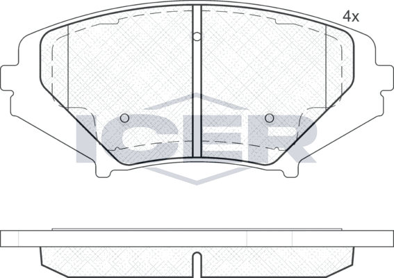Тормозные колодки Icer передние для Mazda RX-8 I 2003-2008. Артикул 181670