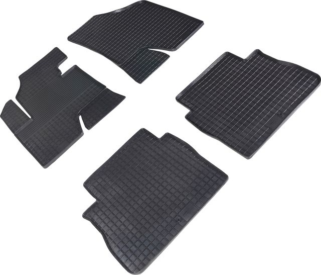 Коврики резиновые Seintex с узором сетка для салона Hyundai Santa Fe II 2010-2012. Артикул 82015