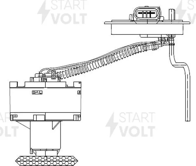 Бензонасос (топливный насос) StartVOLT для Audi A4 II (B6) 2000-2004. Артикул SFM 1829