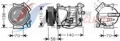 Компрессор кондиционера AVA ** CLEVER FIT ** для Volvo S80 II 2006-2012. Артикул VOAK144