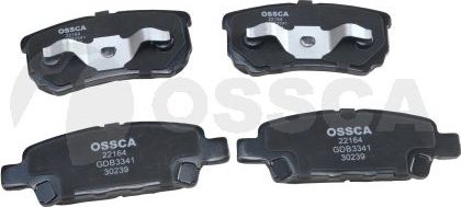 Тормозные колодки OSSCA задние для Jeep Compass I 2006-2016. Артикул 22164