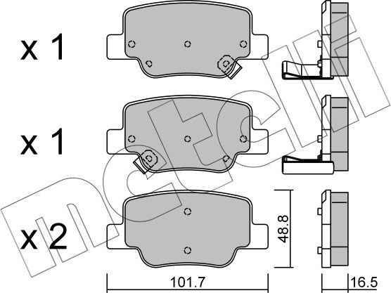Тормозные колодки Metelli. Артикул 22-0880-0
