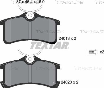 Тормозные колодки Textar. Артикул 2401301