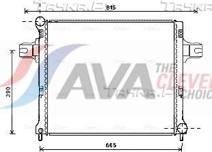 Радиатор охлаждения двигателя AVA ** CLEVER FIT ** для Jeep Commander XK, XH 2006-2010. Артикул JEA2064