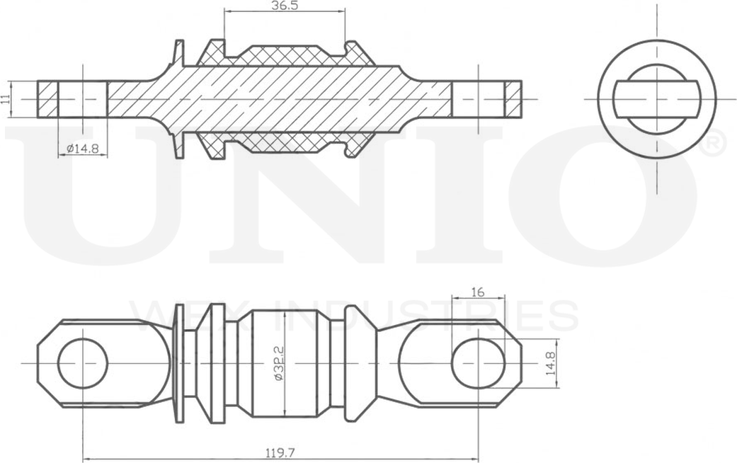 Сайлентблок рычага подвески (Unio). Артикул RMP-20416