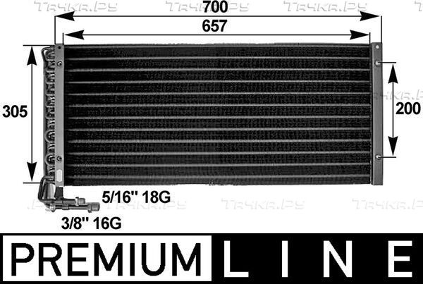 Радиатор кондиционера (конденсатор) Mahle Premium. Артикул AC 281 000P