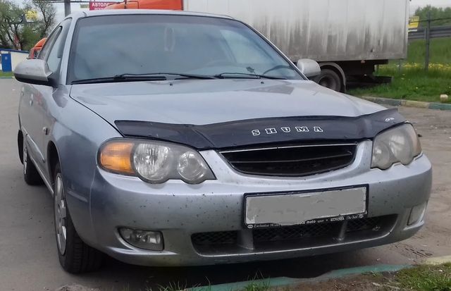 Дефлектор VT52 для капота Kia Shuma II 2001-2004. Артикул KA17VT