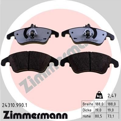 Тормозные колодки Zimmermann rd:z. Артикул 24310.990.1