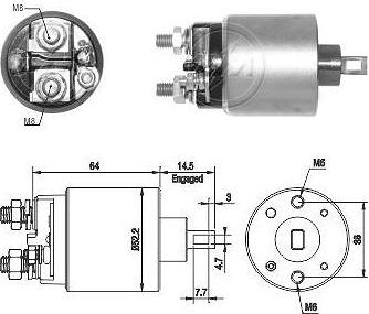Втягивающее реле стартера Era. Артикул ZM1710