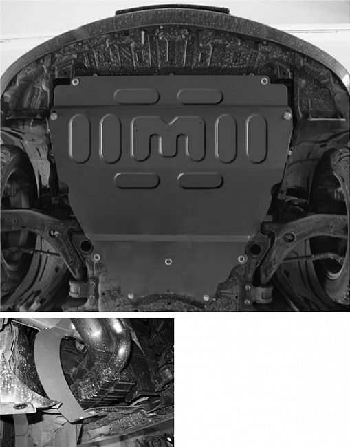 Защита усиленная Мотодор для картера, КПП Mazda 3 2003-2009. Артикул 71123