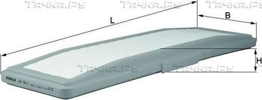 Воздушный фильтр Mahle для Porsche 928 1977-1995. Артикул LX 311