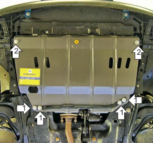 Защита Мотодор для картера, КПП Citroen C3 Picasso 2009-2014. Артикул 71603