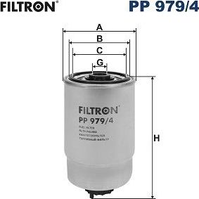 Топливный фильтр Filtron. Артикул PP 979/4