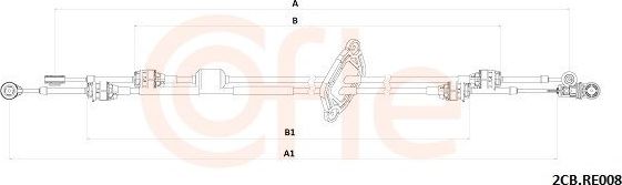 Трос переключения передач КПП Cofle для Renault Master III 2010-2011. Артикул 92.2CB.RE008