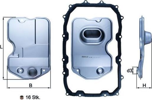 Фильтр АКПП Mahle-Knecht для Porsche Cayenne I (955) 2002-2010. Артикул HX 160KIT