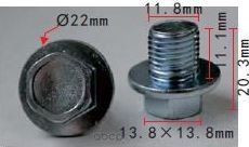 Пробка поддона Toyota (12x20) (Autokrep). Артикул AK1115162