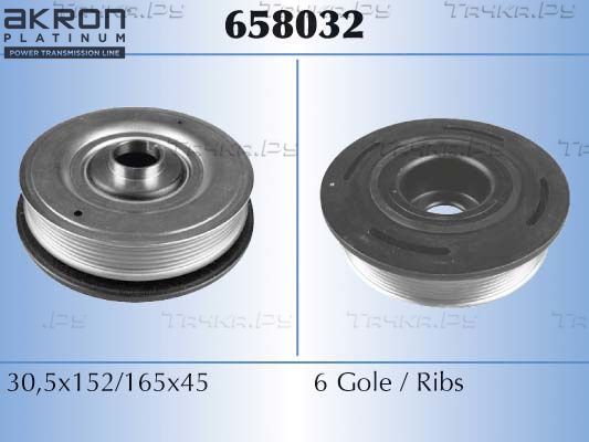 Шкив коленвала Malo для Nissan Interstar 2002-2026. Артикул 658032