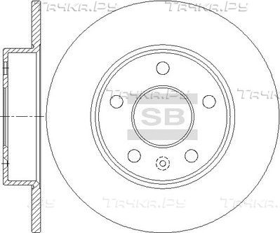 Тормозной диск Sangsin Hi-Q задний для Opel Meriva B 2010-2017. Артикул SD5113