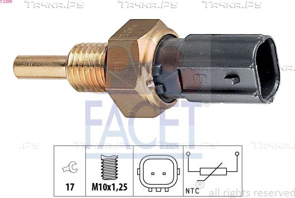 Датчик температуры охлаждающей жидкости Facet Made in Italy - OE Equivalent для Honda Stream I 2001-2006. Артикул 7.3299