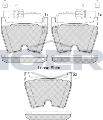 Тормозные колодки Icer передние для Lamborghini Murcielago I 2001-2010. Артикул 182113
