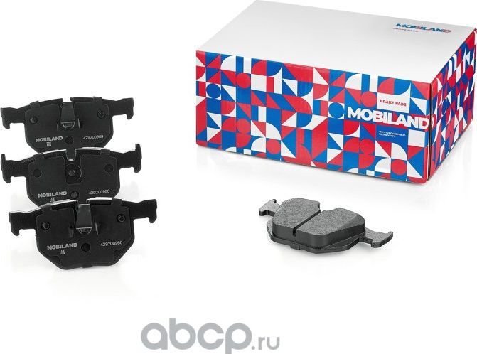 Колодки тормозные дисковые задние (4 шт.) с п/шум. пласт. BMW 5 SERIES (E60) (Mobiland). Артикул 429200960