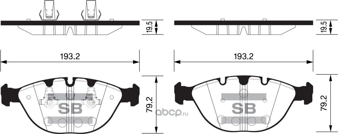 Тормозные колодки Sangsin Hi-Q. Артикул SP2170