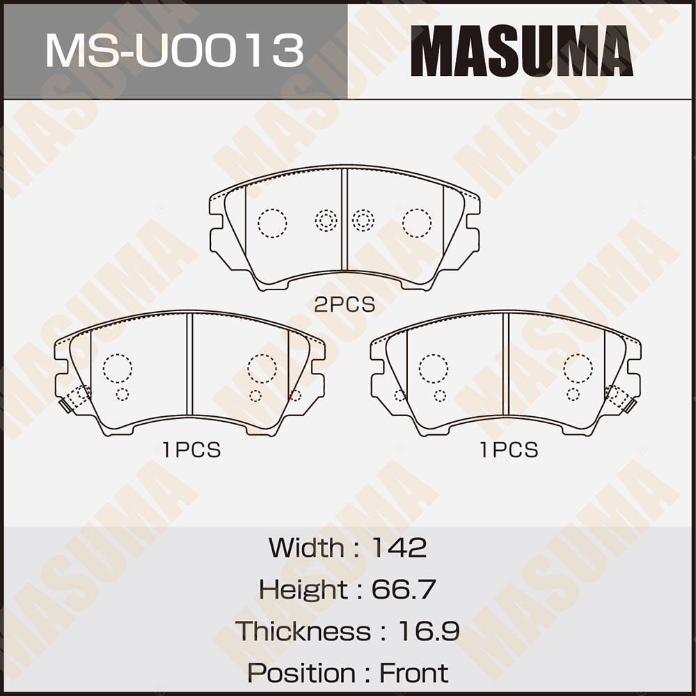 Тормозные колодки Masuma. Артикул MS-U0013