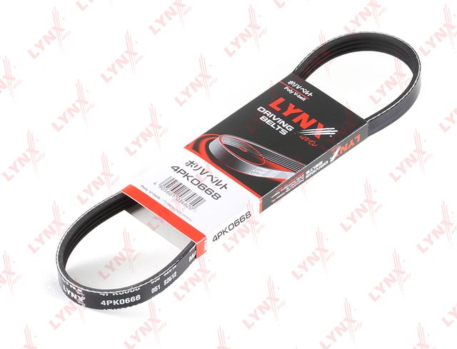 Приводной ремень поликлиновой LYNXauto для Daewoo Kalos 2003-2007. Артикул 4PK0668