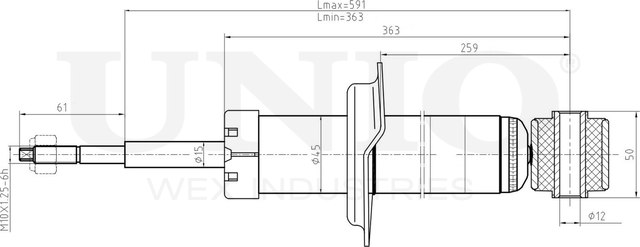 Амортизатор подвески (Unio). Артикул SAB-20025