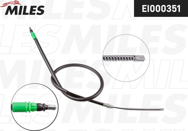 Трос ручника (тросик ручного тормоза) Miles задний правый/левый для Renault Laguna I 1993-2001. Артикул EI000351