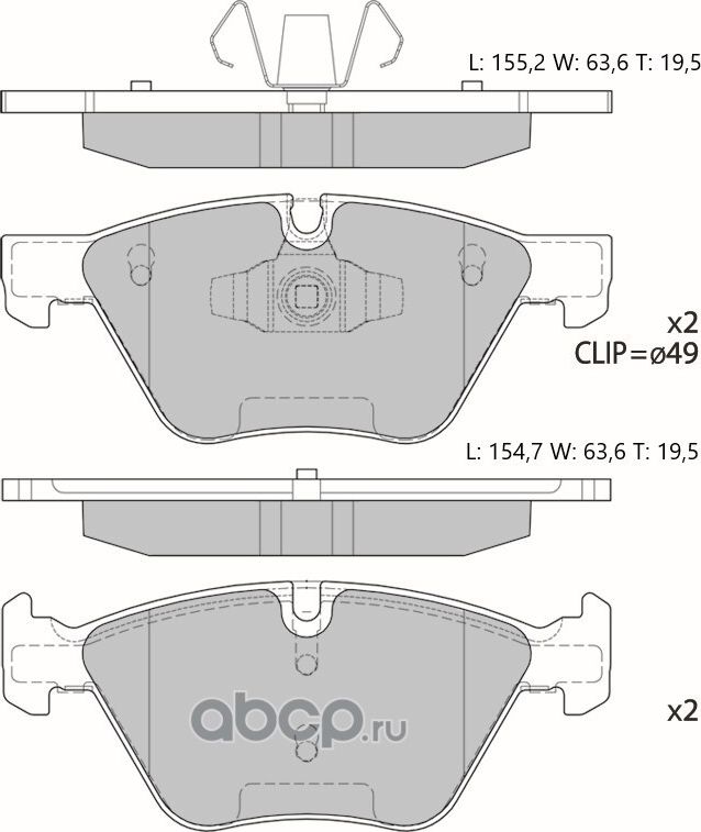 Колодки тормозные дисковые противоскрипная пластина в компл (Avantech). Артикул AV068