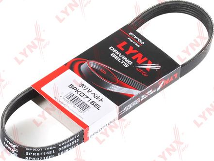 Приводной ремень поликлиновой LYNXauto ELASTIC. Артикул 5PK0716EL