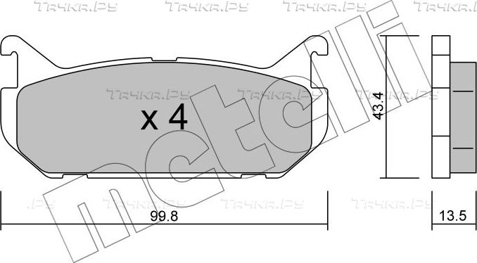 Тормозные колодки Metelli. Артикул 22-0303-0