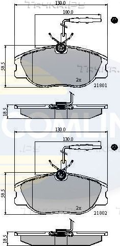 Тормозные колодки Comline Comline передние для Peugeot Expert I 1996-2006. Артикул CBP11001