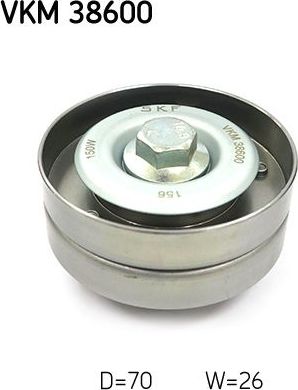 Направляющий (ведущий) ролик приводного поликлинового ремня SKF для Chrysler Voyager IV 2000-2008. Артикул VKM 38600