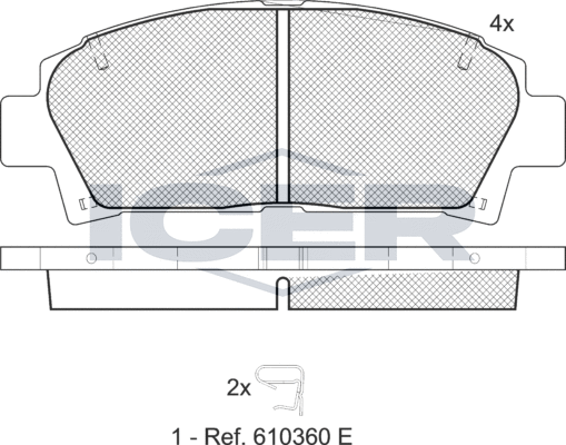 Тормозные колодки Icer. Артикул 181169