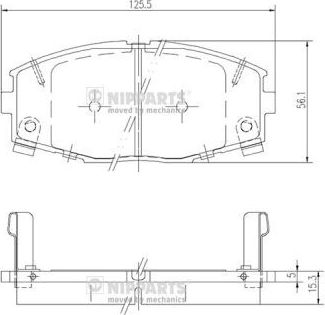 Тормозные колодки Nipparts задние для Toyota Celica II (A40, A50) 1977-1981. Артикул J3602045
