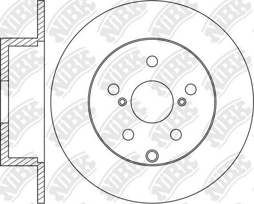 Тормозной диск NiBK задний для Toyota Previa III (XR50) 2005-2026. Артикул RN1616