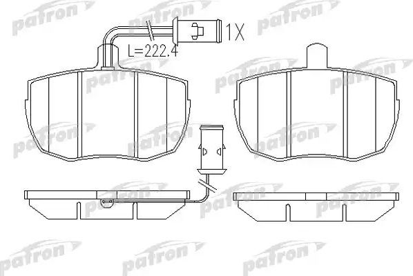 Тормозные колодки Patron передние для Ford Transit IV 1985-1989. Артикул PBP829