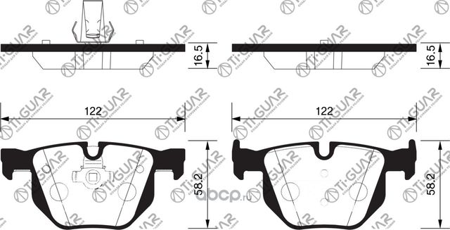 Тормозные колодки (TI-Guar). Артикул TG1727