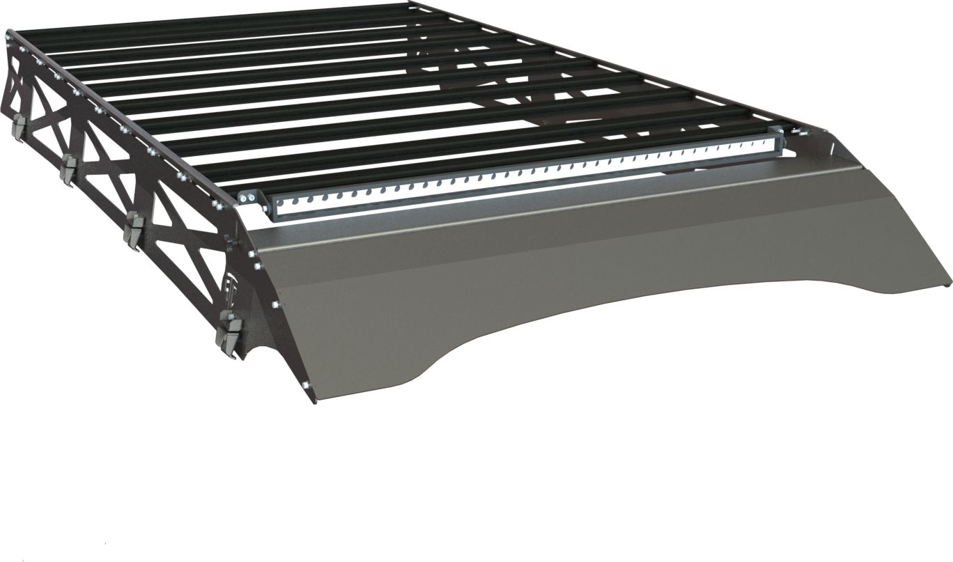 Экспедиционный багажник STC для Mitsubishi Delica IV 1994-2007 шторка, дальний свет. Артикул STC-MDE/94-TR1-L1