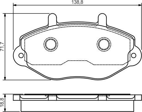 Тормозные колодки Bosch (Low-Metallic) передние для Ford Transit V 1994-2000. Артикул 0 986 495 112