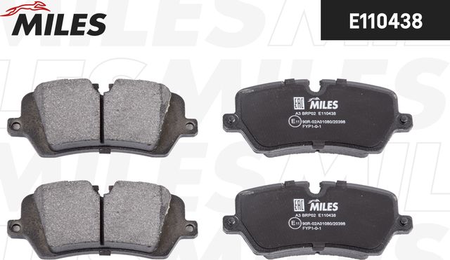 Тормозные колодки Miles (Semi-Metallic). Артикул E110438