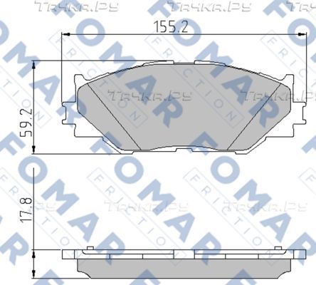 Тормозные колодки Fomar. Артикул FO 892381